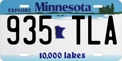 MN license plate 935TLA