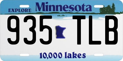 MN license plate 935TLB