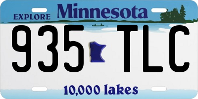 MN license plate 935TLC