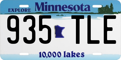 MN license plate 935TLE