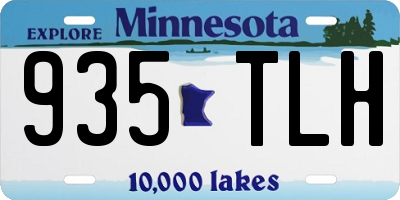 MN license plate 935TLH
