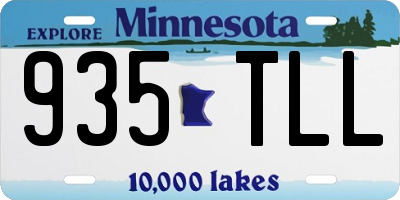 MN license plate 935TLL