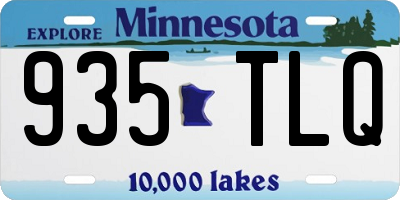 MN license plate 935TLQ