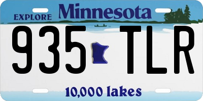 MN license plate 935TLR