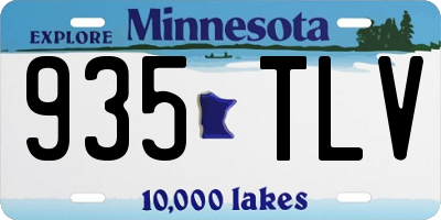 MN license plate 935TLV