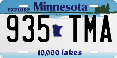 MN license plate 935TMA