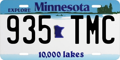 MN license plate 935TMC