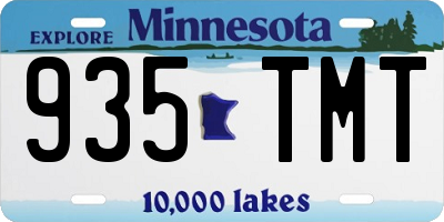 MN license plate 935TMT