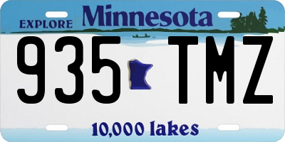 MN license plate 935TMZ