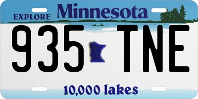 MN license plate 935TNE
