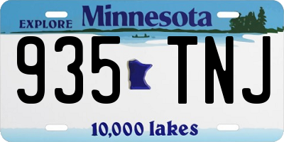 MN license plate 935TNJ