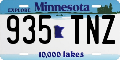 MN license plate 935TNZ