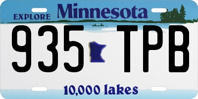MN license plate 935TPB