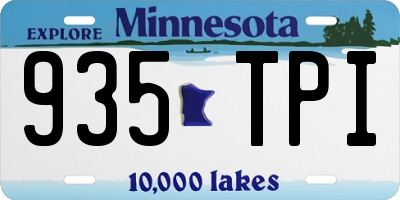MN license plate 935TPI