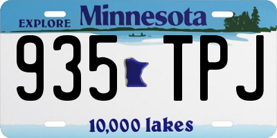 MN license plate 935TPJ