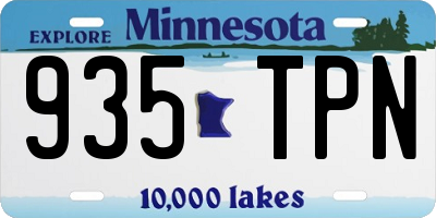MN license plate 935TPN