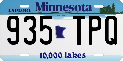 MN license plate 935TPQ