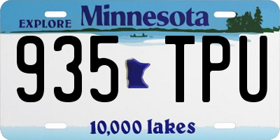 MN license plate 935TPU