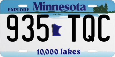 MN license plate 935TQC