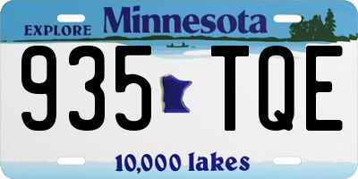 MN license plate 935TQE