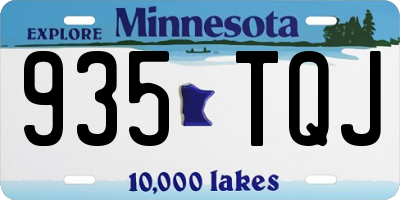 MN license plate 935TQJ