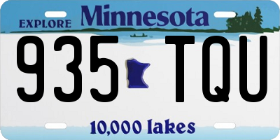 MN license plate 935TQU