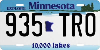 MN license plate 935TRO