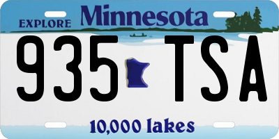 MN license plate 935TSA