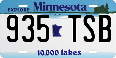 MN license plate 935TSB