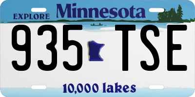MN license plate 935TSE