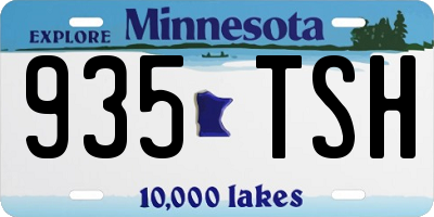 MN license plate 935TSH