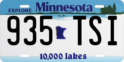 MN license plate 935TSI