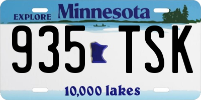 MN license plate 935TSK
