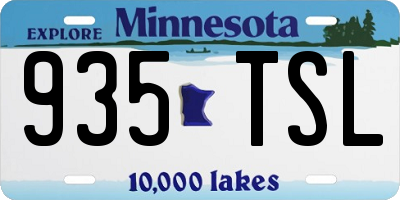 MN license plate 935TSL