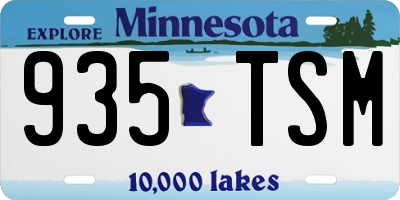 MN license plate 935TSM