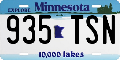 MN license plate 935TSN