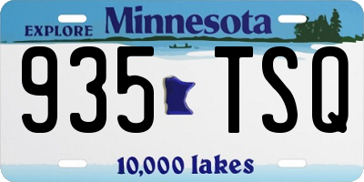 MN license plate 935TSQ