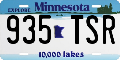 MN license plate 935TSR