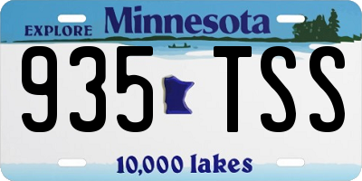 MN license plate 935TSS