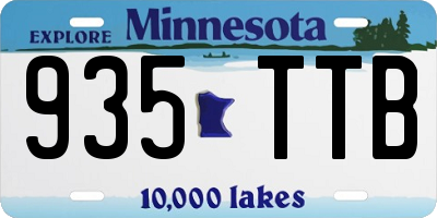 MN license plate 935TTB
