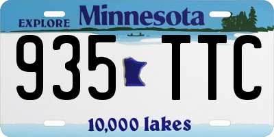 MN license plate 935TTC