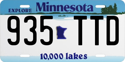 MN license plate 935TTD