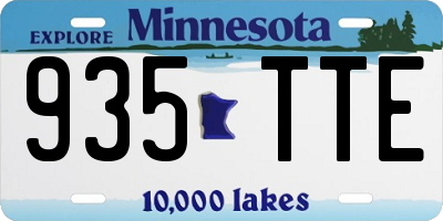 MN license plate 935TTE