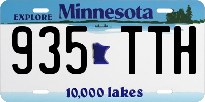 MN license plate 935TTH