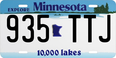 MN license plate 935TTJ