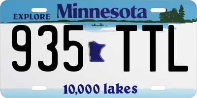 MN license plate 935TTL