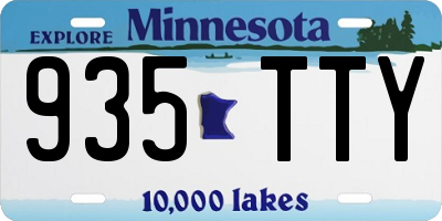 MN license plate 935TTY
