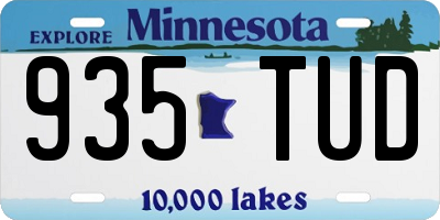 MN license plate 935TUD