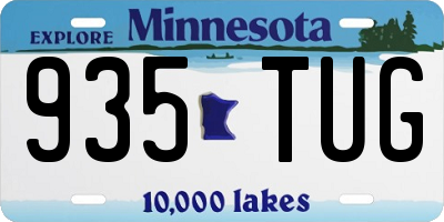 MN license plate 935TUG