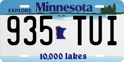 MN license plate 935TUI